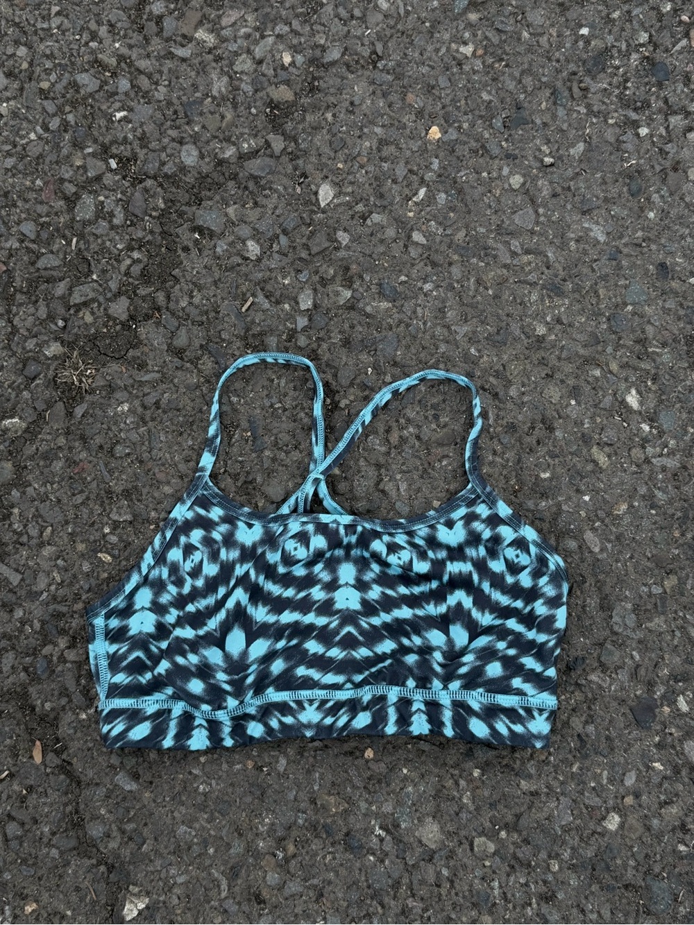 Zella Blue Tie-Dye Swim Bikini Top